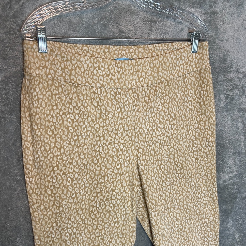 J.McLaughlin Women Ivy Pull On Leopard Pant 12 Smoothing Crop Chic Sophisticated